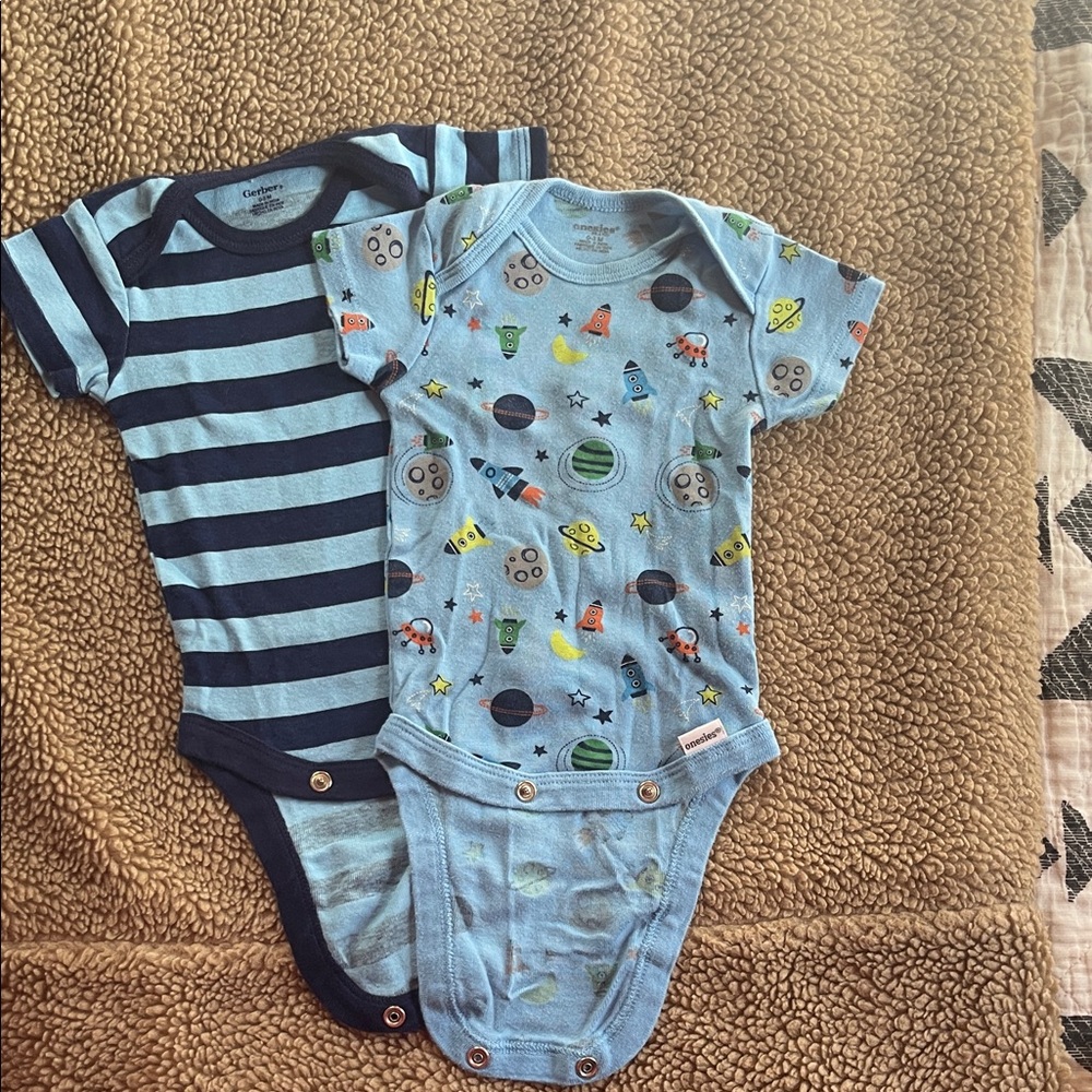 Space Adventure and Striped Bodysuits Set